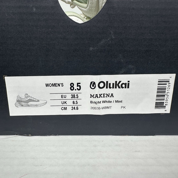 OluKai Makena Womens Golf Shoes White/ Mint Size 8.5 - Picture 12 of 12